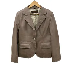 BALMAIN(バルマン) ジャケット サイズ13 L レディース美品  - ライトブラウン 長袖/レザー/ステッチ/秋のサムネイル