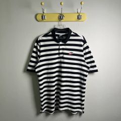 未使用 PAGELO パジェロ ボーダー半袖ポロシャツ マリン M メンズ 