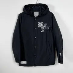 MLB 状態良し NEW YORK ダウン COACH コーチ ジャケット ファー フード アウター 男90 S ラデ ヴィンテージのサムネイル