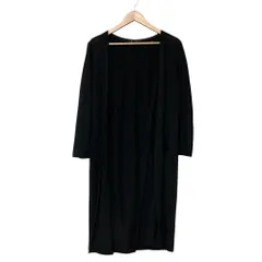 美品 ATSURO TAYAMA アツロウタヤマ バッククロスデザイン ロング ニット カーディガン サイズ36 ブラック レディース 古着 中古 USEDのサムネイル