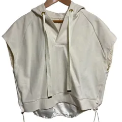美品 24AW Diagram ダイアグラム グレースコンチネンタル クロップド ジャージトップ パーカー サイズ36 ベージュ レディース 古着 中古 USEDのサムネイル