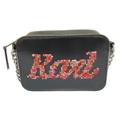 良品 KARL LAGERFELD カールラガーフェルド ショルダーバッグ ブラック レディース 古着 中古 USEDのサムネイル