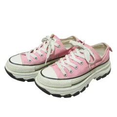 美品 CONVERSE コンバース オールスター トレックウェーブ OX 厚底 スニーカー 1SD478 23.5cm ピンク レディース 古着 中古 USED