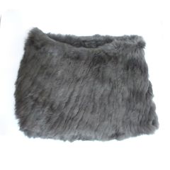 YVES SALOMON グレー イヤーマフ　ラビットファー　未使用品 イブサロモンYVESSALOMON ラビットファー マフラー【美品】 - メルカリ