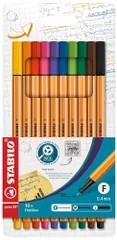 STABILO ファイバーチップペン point88 10色セット 8810のサムネイル