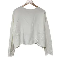美品 25SS RHC Ron Herman アールエイチシー ロンハーマン ボートネックスウェット カットソー S ホワイト レディース 古着 中古 USED