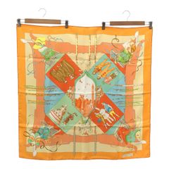 HERMES エルメス カレ90 Axis Mundi 世界の中心軸 スカーフ シルク100