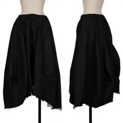 コムデギャルソンCOMME des GARCONS ポリカットオフ切替デザインスカート 黒Sのサムネイル