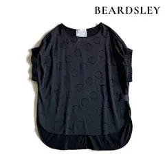 BEARDSLEY ドットジャガード プルオーバー ブラック系 2024 F シアー ブラウス ギャザー袖 ビアズリー コットンのサムネイル