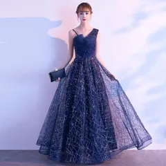 星空 キラキラ 結婚式 パーティードレス ブライズメイド ドレス 花嫁 フォーマル ドレス 演奏会ロングドレス お誕生日 披露宴 卒業式 お呼ばれ 二次会 ワンピース ドレス 二次#juvae