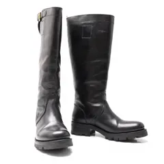 ジルサンダーJIL SANDER レザーロングブーツ 黒35 1/2(22.5cm位)のサムネイル