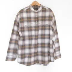 美品 PENDLETON ペンドルトン ニコアンド 別注 チェック柄 バンドカラー 長袖 ウエスタンシャツ M ベージュ系 レディース 古着 中古 USEDのサムネイル