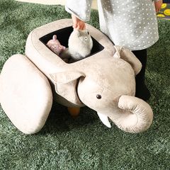 アニマル スツール ぬいぐるみ ゾウ サイ イス チェア トリケラトプス