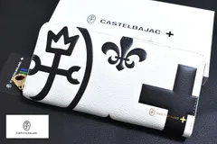 【定価2万4200円】新品 カステルバジャック【ネゼル】ラウンドファスナー 長財布 081602 シロ CASTELBAJAC IKETEI 家紋のサムネイル