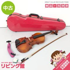 ss8666 [Used] Suzuki Violin No.230 4/4 2010 with Case, Bow, and Shoulder Rest, Hard Case, Red. Suzuki Violin Outfit, Beginner's Model, String Instrument, Musical Instrument, Beginner-friendly Violin, Used.