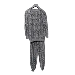 90s〜00s MISSONI ミッソーニ セットアップ スウェットニットシャツ スウェットニットパンツ 古着 ブラック系 コットン サイズM 652018のサムネイル