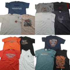 헌 옷 도매 정리 판매 할리 데이비슨 T 셔츠 14 장 세트 (맨즈 XL / 2XL / 3XL) 스컬 민소매 로고 이글 중고 헌 옷 NE8562