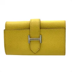 エルメス HERMES ベアン キーケース ヴォーエプソン U刻印 イエロー シルバー金具 ４連 ジョーヌ ユニセックス【中古】のサムネイル