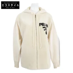 PRADA　プラダ　【美品/国内正規】P25I09 オーバーサイズ インターシャレタリング ロゴ パーカー/　38のサムネイル