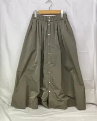 Gymphlex ジムフレックス ウエストゴム仕様 光沢 ロングスカート サイズ：14 カラー：カーキ系 レディースのサムネイル