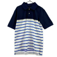 POLO RALPH LAUREN ポロ・ラルフローレン ボーダーポロシャツ size S 140/68/ホワイト×ネイビー×ブルー