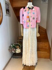COCO DEAL 小花/ハート刺繍ニットカーディガン - メルカリ