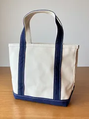 【新品】エルエルビーン L.L.BEAN / 112635 オリジナルボートアンドトートバッグ オープントップ スモール BLUE TRIM / バッグ カバン キャンバストート