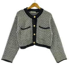 COCODEAL  ココディール ツイードジャケット size2/ブラック×ホワイト