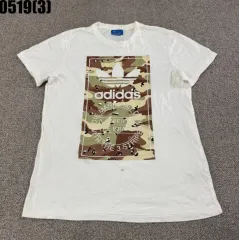 アディダス カモフラ グラフィック 半袖 Tシャツ 白 105 0519