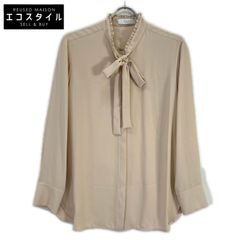 未使用に近い】BEIGE,ベイジ ボウタイブラウス ネイビー サイズ4 
