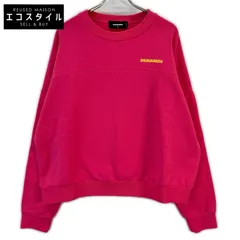 DSQUARED2　ディースクエアード　S72GU0406 ピンク ロゴプリント クルーネックスウェット　M