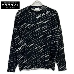 BALENCIAGA　バレンシアガ　559078 T1524 ブラック ロゴニット プルオーバー　XSのサムネイル