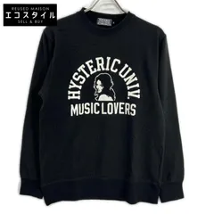 HYSTERIC GLAMOUR　ヒステリックグラマー　02251CS02 ブラック MUSIC LOVERS クルーネック スウェット　Sのサムネイル