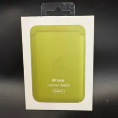 ◯【箱ヤケ未使用品】Apple純正 iPhone Leather Wallet Saddle Brown Magsafe アップル レザー ウォレット サドルブラウン MHLT3FE 413-27のサムネイル