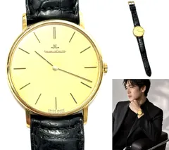 レア　希少　Jaeger LeCoultre　ジャガールクルト　K18 YG　ラウンド スリム ドレス ウォッチ　手巻き　時計　シャンパンゴールド　金無垢　ヴィンテージ　メンズのサムネイル