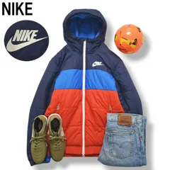 ナイキ NIKE 中綿 キルティング ジャケット パーカー ジャンパー 裏地 フリース スウッシュ ロゴ プリント L マルチカラー スポーツ ストリート カジュアル ウェア メンズ