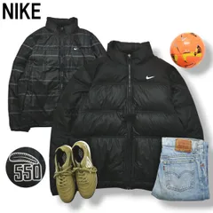 ナイキ NIKE 550FP フィルパワー リバーシブル キルティング ダウン ジャケット ブルゾン ジャンパー XL ブラック x チェック柄 スポーツ ストリート タウンユース レジャー メンズ