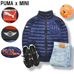 プーマ PUMA x ミニ MINI キルティング ライト ダウン ジャケット 90/10 ダブルネーム ロゴ ジャンパー ウィンドブレーカー XS ネイビー モーター スポーツ カジュアル メンズのサムネイル
