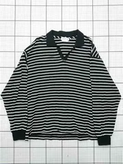 ◇ ⊇ チャオパニックティピー CIAOPANIC TYPY ボーダー長袖カットソー ブラック系 メンズ M E  【1604080008469】のサムネイル