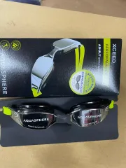 アクアスフィア XCEED 成人 スイムゴーグル 鏡 ブラック/イエロー