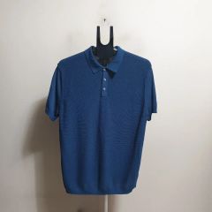 Ermenegildo Zegna リネン混 スキッパーニットポロ ネイビー - メルカリ