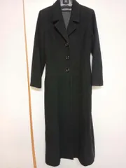 クリーニング済み L.D NEWYORK ロングコート 9AR 黒_Y5748