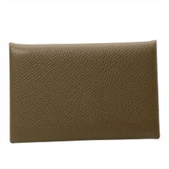 ♡美品♡ HERMES カルヴィ カードケース ヴォーエプソン エトゥープ 