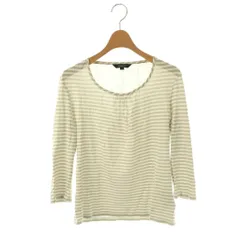 バーバリー ロンドン BURBERRY LONDON Tシャツ カットソー 1 白 ホワイト グレー 長袖 ボーダー /LP