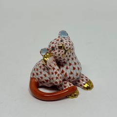 ヘレンド コブラ フィギュリン レッド フィッシュネット 陶器 HEREND 蛇 ヘレンド コブラ フィギュリン レッド フィッシュネット 陶器 HEREND