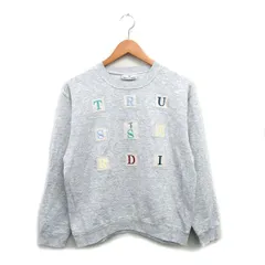 トラサルディ TRUSSARDI ヴィンテージ トレーナー  スウェット ロゴ 刺繍 コットン グレー 灰 /KT12のサムネイル