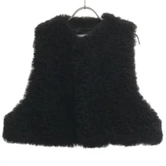 HYKE ハイク 24AW FAUX SHERLING CROPPED VEST ファーシャーリングクロップドベスト 242-17406 ブラック OSのサムネイル