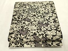 岡重 くるり 名古屋帯 唐草模様 黒系 - メルカリ