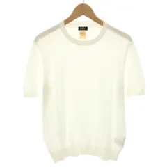 ブリッラ ペル イル グスト Brilla per il gusto シーアイランドコットンクルーネックニット セーター 半袖 無地 M 白 ホワイト 24-04-0205-148 /YTのサムネイル