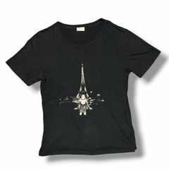 SAINT LAURENT エッフェル塔プリントTシャツ 半袖カットソー サン
